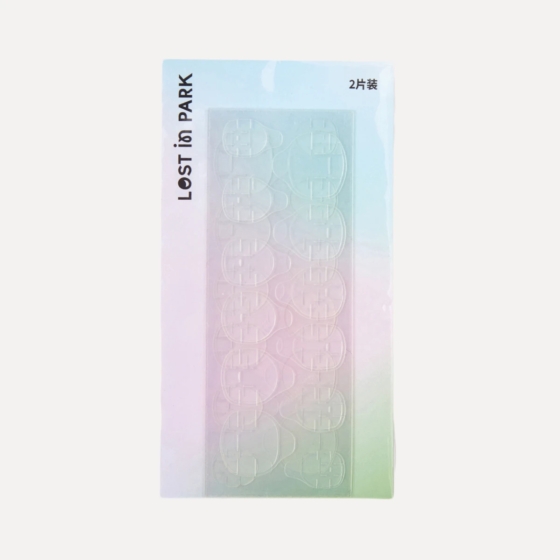 full sheet of press-on nail jelly glue tabs