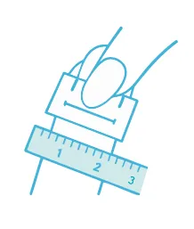 Paper method for measuring nail width
